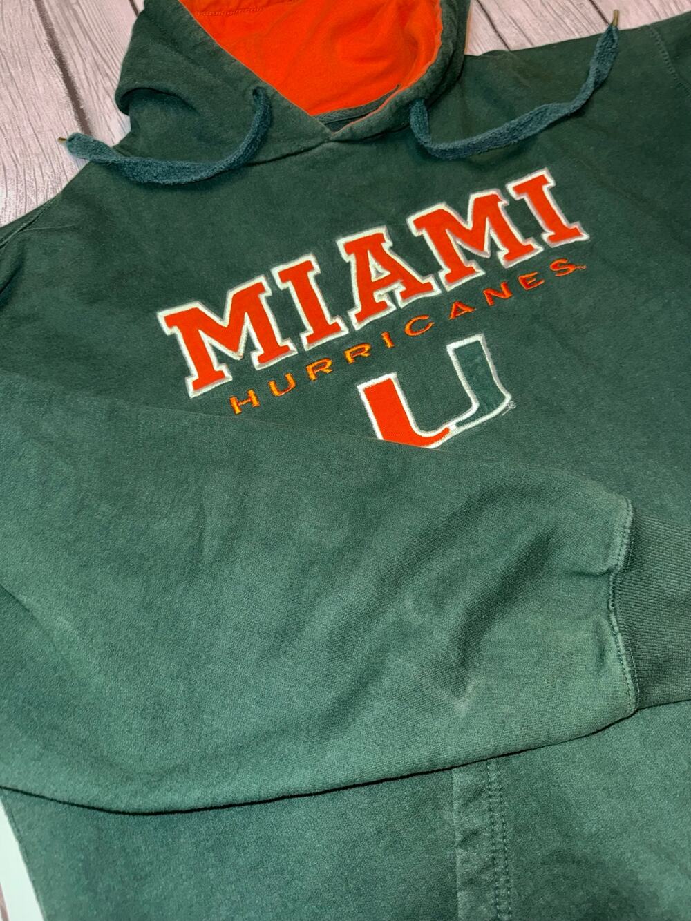 Miami Hurricanes Sweater Green Collegiate Pullover Unisex